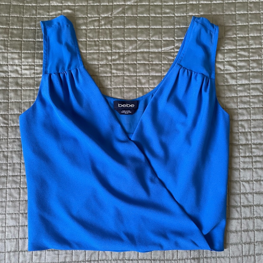 Bebe Blue Crop Top